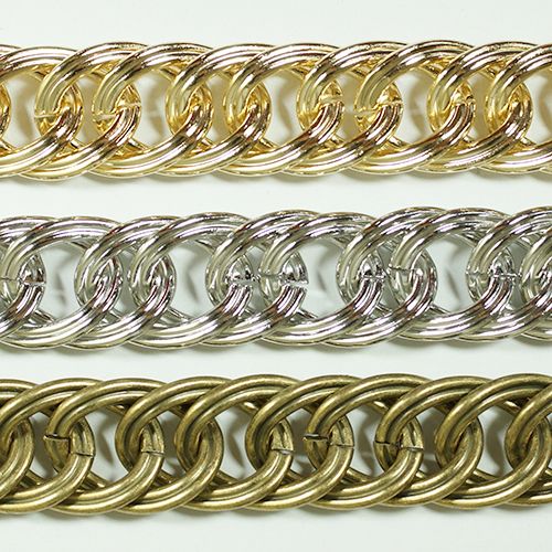 真鍮チェーン B-502-L 1m ゴールド ロジウム シルバー アンティーク 古美 メッキ 真鍮 金 生地 メッキなし 鎖 ハンドメイド