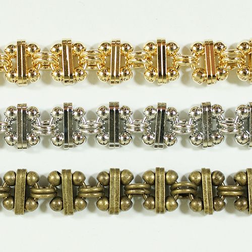 真鍮チェーン B-735 1m ゴールド ロジウム シルバー アンティーク 古美 メッキ 真鍮 金 生地 メッキなし 鎖 ハンドメイド