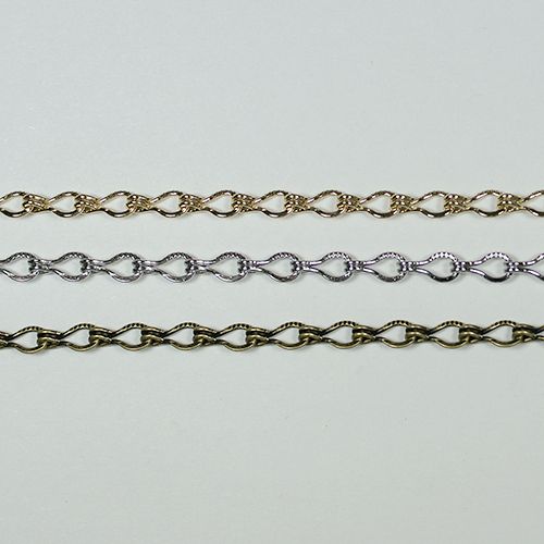 真鍮チェーン B-822 1m ゴールド ロジウム シルバー アンティーク 古美 メッキ 真鍮 金 生地 メッキなし 鎖 ハンドメイド N-1120