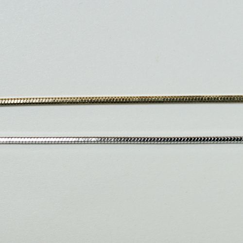 スネークチェーン 8面カット BS-575 真鍮製 1m ゴールド ロジウム N-1213