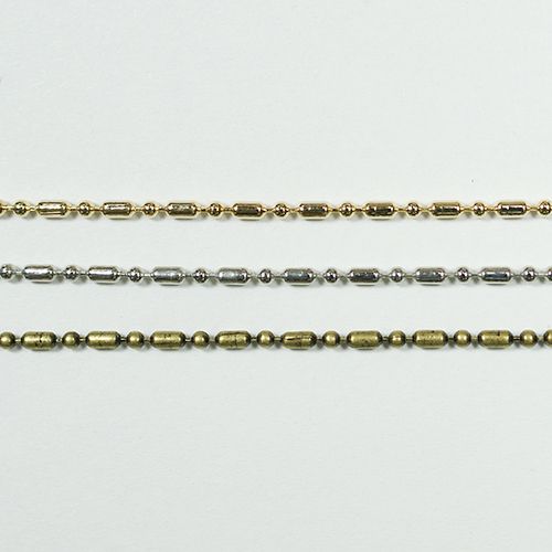 真鍮チェーン BS-612-1.5 1m ゴールド ロジウム シルバー アンティーク 古美 メッキ 真鍮 生地 メッキ..