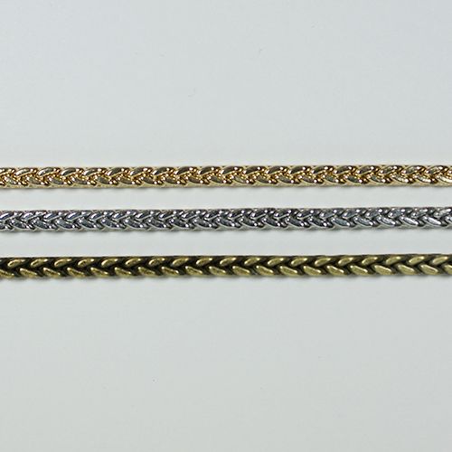 真鍮チェーン BS-745 1m ゴールド ロジウム シルバー アンティーク 古美 メッキ 真鍮 金 生地 メッキなし 鎖 ハンドメイド N-911
