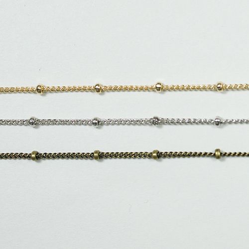 真鍮チェーン BS-825 1m ゴールド ロジウム シルバー アンティーク 古美 メッキ 真鍮 金 生地 メッキなし 鎖 ハンドメイド N-1004