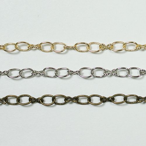 真鍮チェーン BS-832 1m ゴールド ロジウム シルバー アンティーク 古美 メッキ 真鍮 金 生地 メッキなし 鎖 ハンドメイド N-919