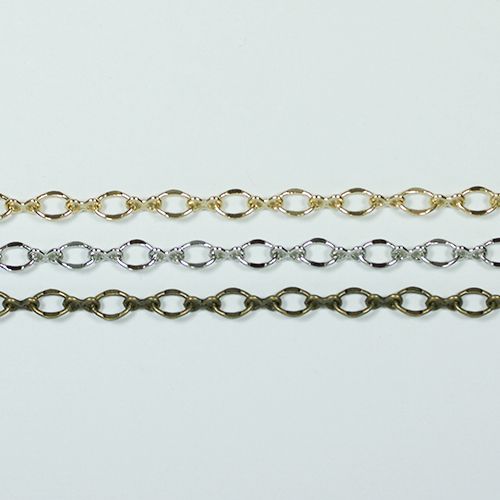 真鍮チェーン BS-833 1m ゴールド ロジウム シルバー アンティーク 古美 メッキ 真鍮 金 生地 メッキなし 鎖 ハンドメイド N-920