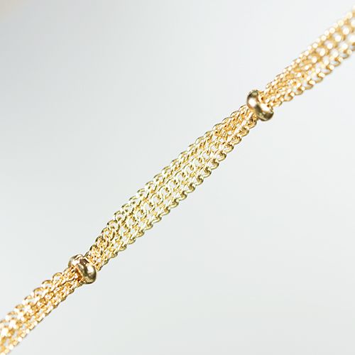 3連 チェーン BS-890 喜平 1m ゴールド ロジウム アンティーク