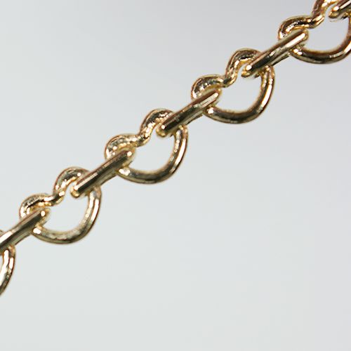 ハート型 チェーン BS-901 平型 プレス 1m単位 ゴールド ロジウム アンティークゴールド メッキ 生地 メッキなし N-520