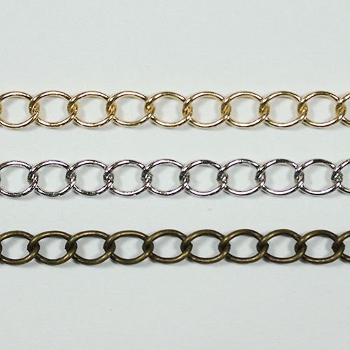 真鍮チェーン BS-121 1m ゴールド ロジウム シルバー アンティーク 古美 メッキ 生地 メッキなし 真鍮 金 鎖 ハンドメイド N-103