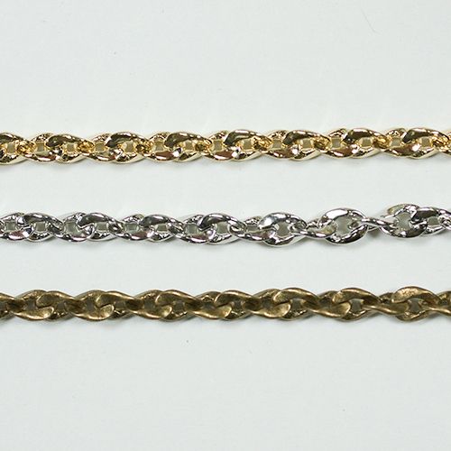 真鍮チェーン BS-191-S 1m ゴールド ロジウム シルバー アンティーク 古美 メッキ 真鍮 金 生地 メッキなし 鎖 ハンドメイド N-913