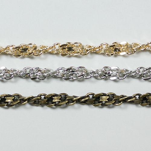 真鍮チェーン BS-277 1m ゴールド ロジウム シルバー アンティーク 古美 メッキ 生地 メッキなし 真鍮 金 鎖 ハンドメイド