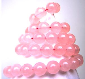 天然石 ローズクォーツ 8mm 丸玉通穴 1本