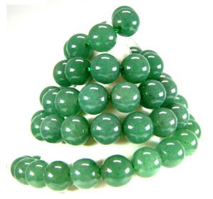 天然石 アベンチュリン 6mm 丸玉通穴 1本