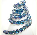 天然石 アクアオーラ 8mm 丸玉通穴 1本