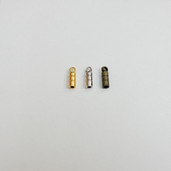 カツラ エンド 金具 内径 1.2mm用 2個入り～ BHC-1.2mm ゴールド ロジウム アンティークゴールド 生地