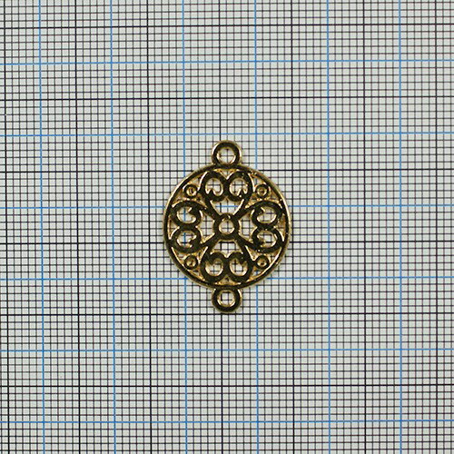 プレート CP-287 1個 キーホルダー アクセサリー パーツ アンティーク レザー チャーム ビンテージ スカシ 花柄