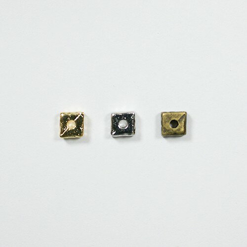 メタルビーズ CP-244 5個 四角 スペーサー アクセサリー パーツ アンティーク ワイヤー チャーム ハンドメイド