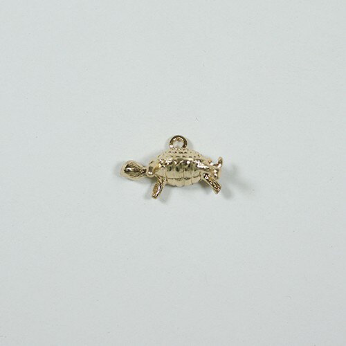 カメ CP-321 1個 亀 金運 縁起物 チャーム アクセサリー パーツ ペンダント アンティーク ビンテージ ハンドメイドの商品画像 2