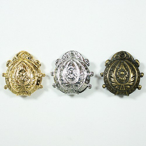 モチーフパーツ USP-281 1個 アクセサリー パーツ アンティーク レザー チャーム ビンテージ メタル 羽..