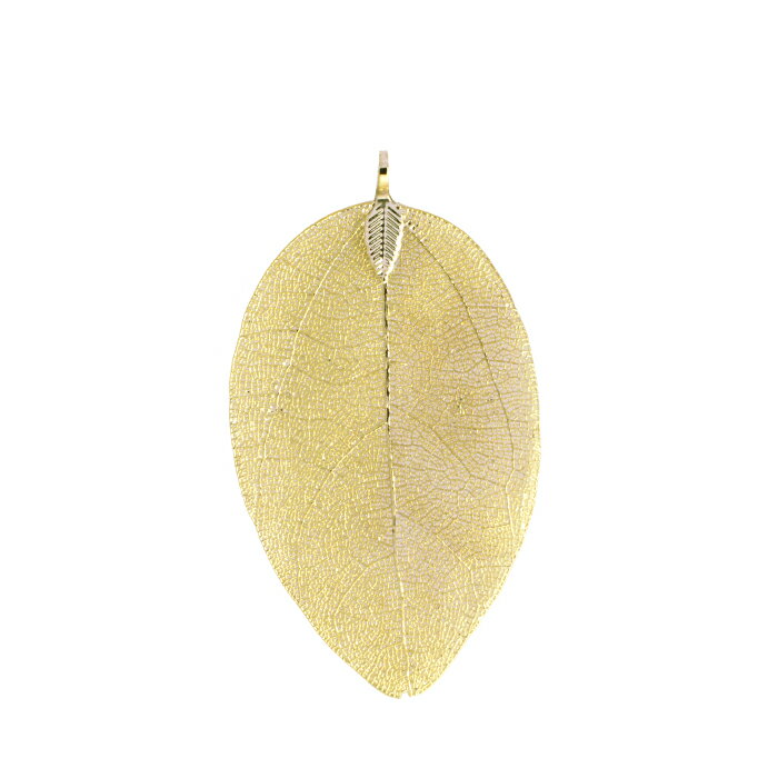 葉 リーフ チャーム LEAF-GP-2 ゴールド 1個 金色 葉脈