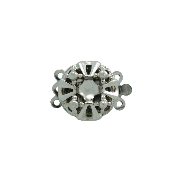 3連の差し込み式アクセサリー留め具です。 サイズ：約14×18×厚み6mm