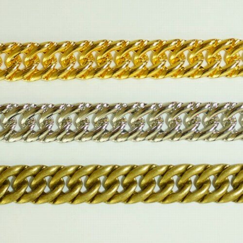 プレスチェーン PB-110 1m ゴールド ロジウム シルバー アンティーク 古美 メッキ 真鍮 金 鎖 ハンドメイド