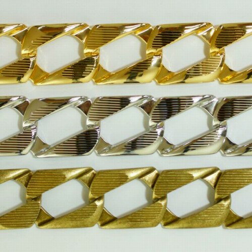 プレスチェーン PB-138 1m ゴールド ロジウム シルバー アンティーク 古美 メッキ 生地 メッキなし 真..