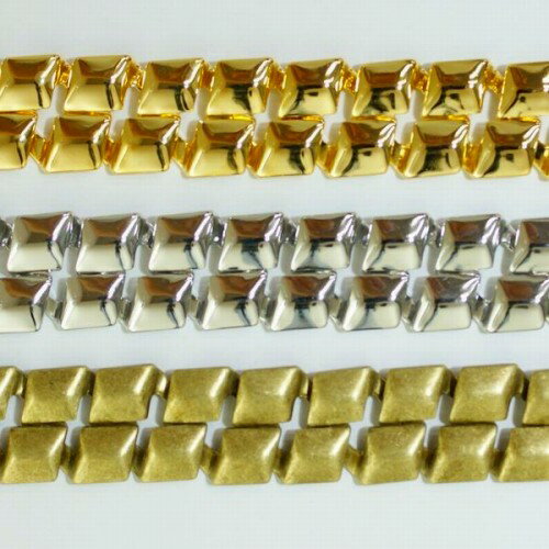 プレスチェーン PB-168 1m ゴールド ロジウム シルバー アンティーク 古美 メッキ 生地 メッキなし 真鍮 金 鎖 ハンドメイド