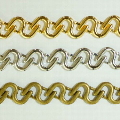 プレスチェーン PB-180 1m ゴールド ロジウム シルバー アンティーク 古美 メッキ 生地 メッキなし 真..