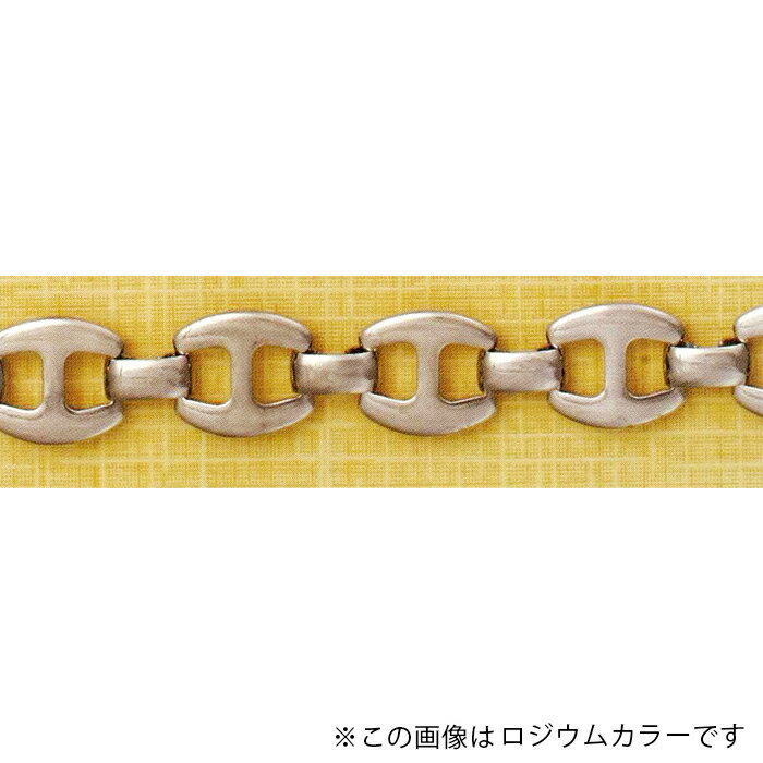 プレスチェーン PB-253 ニッケル 1m シルバー メッキ 生地 メッキなし 真鍮 金 鎖 ハンドメイド