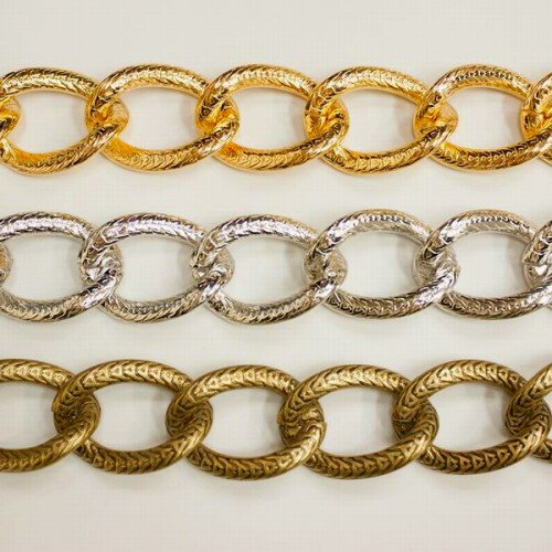 アルミチェーン AL-105 1m ゴールド ロジウム シルバー アンティーク 古美 メッキ アルミニウム アルマイト 金 鎖 ハンドメイド