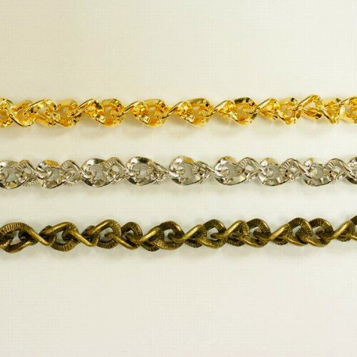 アルミチェーン AL-174 1m ゴールド ロジウム シルバー アンティーク 古美 メッキ アルミニウム アルマイト 金 鎖 ハンドメイド