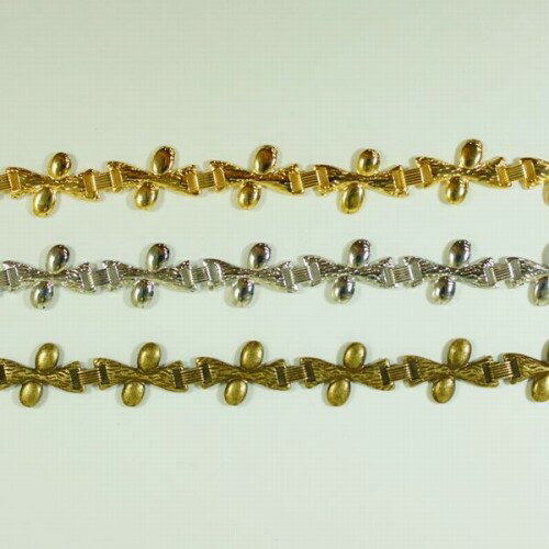 プレスチェーン PB-236 1m ゴールド ロジウム シルバー アンティーク 古美 メッキ 真鍮 金 鎖 ハンドメイド