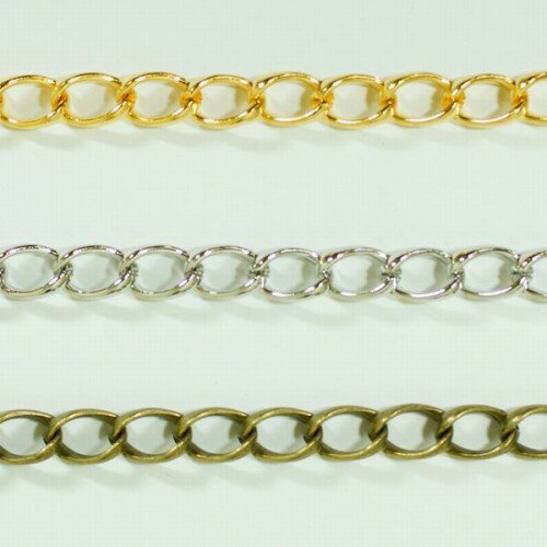 鉄チェーン ST-146 1m ゴールド ロジウム シルバー アンティーク 古美 メッキ 金 生地 メッキなし 鎖 ..