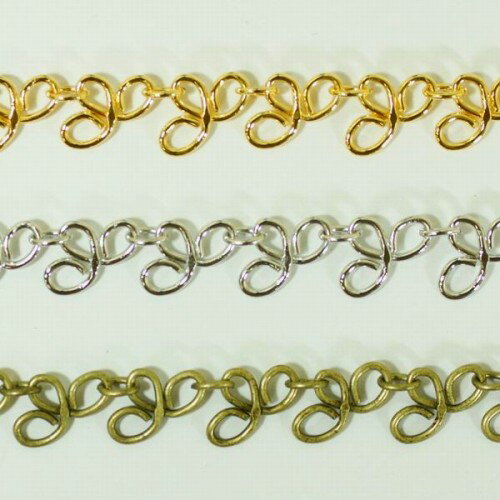 鉄チェーン ST-283 1m ゴールド ロジウム シルバー アンティーク 古美 メッキ 生地 メッキなし 金 鎖 ハンドメイド
