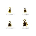 エンド金具 連爪 チェーンエンド PP14 PP18 PP24 PP31 用 ENDCAP 全4サイズ カン付 生地 メッキなし ゴールド ロジウムカラー 真鍮...