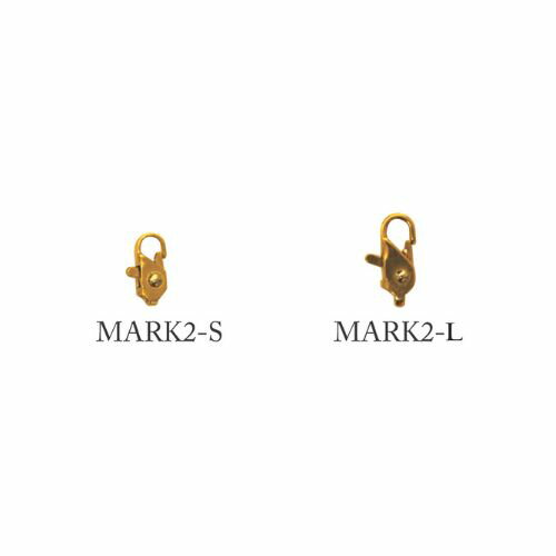カニカン 真鍮製 MARK2 シリーズ 全2サイズ 生地 メッキなし ゴールド ロジウムカラー アンティークゴールド 金具 留め金具 ナスカン カニフック フック クラスプ