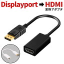 DisplayPort オス to HDMI メス 変換アダ