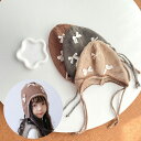帽子 ニットキャップ キッズキャップ 女の子 耳 リボン 子ども帽子 秋 冬 防寒 幼児 ニット帽子 通園 雪遊び 秋冬 可愛い リボン付き 小学生【帽子】