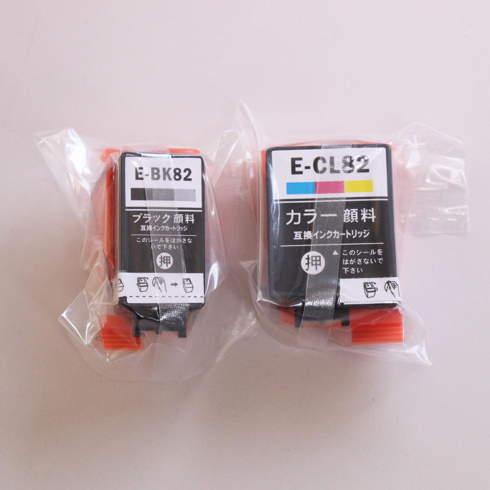 Rakuten - ICBK82 ICCL82 計2本セット 互換インク 各1本 IC82 ブラック カラー 顔料 汎用インク PX-S05B PX-S05W 【ICBK82】