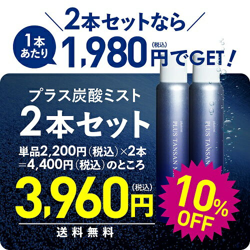 デアウの炭酸 ミスト スプレー 化粧水 高濃度 炭酸 20,000ppm ミスト状 炭酸100％ スプレー 炭酸美容 時短 保湿ケア プラス炭酸ミスト 120g 2本セット ヒト幹細胞培養液 レチノール ナイアシンアミド ビタミンC誘導体 CICA シカ セラミド ミスト状 美容液【いちおし】｜アングル2