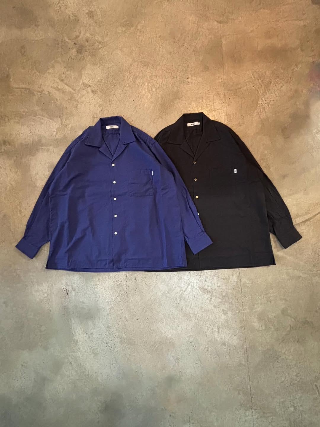 Rakuten - （SALE）WAX Wool mix open collar shirts WX-0486
