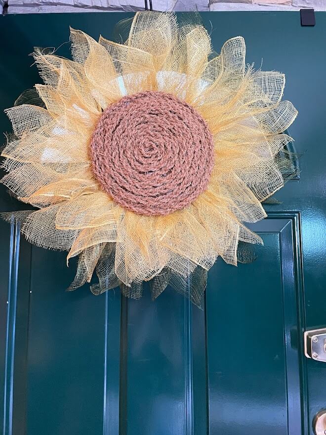 【リース】ヒマワリ！ ラージサイズ 直径約50cm