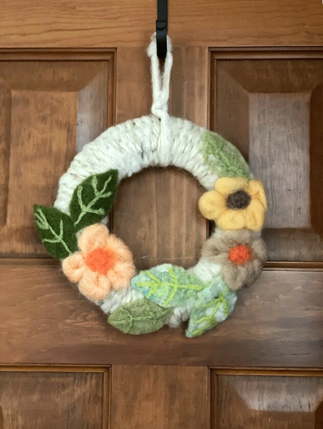 Rakuten - 【ウールのドアリース】ホワイト