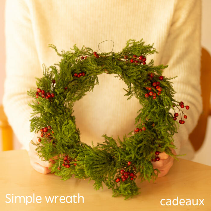 【送料無料】贈る楽しみ野ばらのシンプルクリスマスリース【完成品】ドライフラワー