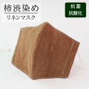 【1000円ポッキリ 送料無料】リネン立体マスク 柿渋 日本製 Cadeauya レディース メンズ ワンサイズ | 麻 linen 布マスク 洗える おし..