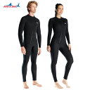 【全品P5倍&最大12%OFFクーポン】1.5mm ウェットスーツ 男女兼用 UVカット 保温吸湿 クラゲ対策 耐磨耗 UPF50+ ダイビングスーツ 水泳 体型カバー スイミング 速乾通気 耐久性 フィットネス水着 オールインワン 競泳 スイムウェア XS~3XL