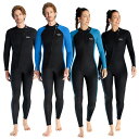 【全品P5倍&最大12%OFFクーポン】3mm ロングジョン ウェットスーツ メンズ レディース DIVE&SAIL 男女兼用 大きいサイズ UVカット 保温吸湿 クラゲ対策 耐磨耗 UPF50+ フルスーツ サーフィング ダイビング マリンスポーツ ウェア 大きいサイズ WETSUITS
