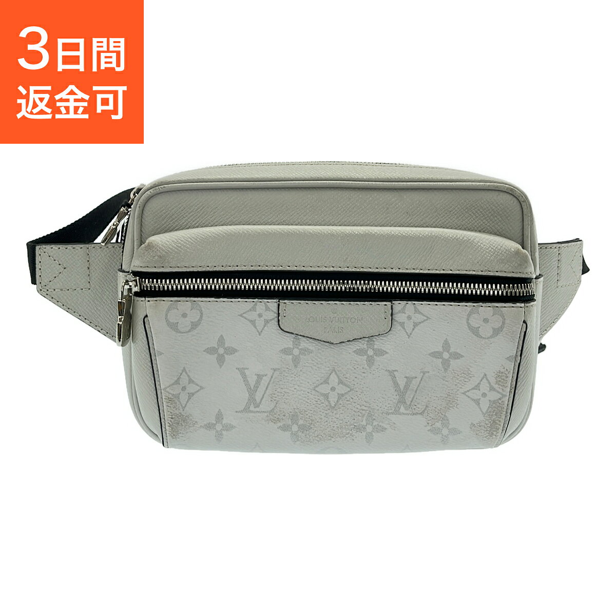 【ポイント5倍&3000円OFFクーポン】 ルイ・ヴィトン バムバッグアウトドア LOUIS VUITTON ショルダーバッグ タイガレザー(牛) ホワイト ユニセックス【中古】