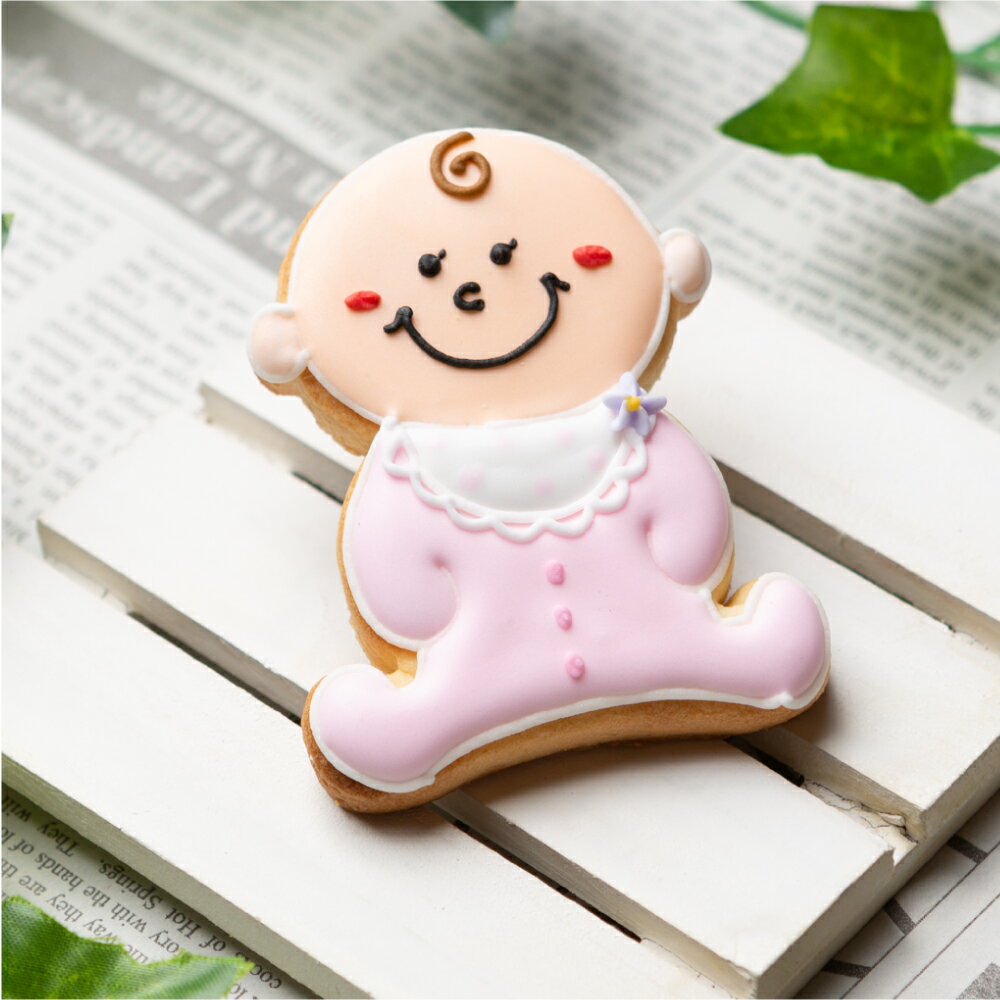 【女の子あかちゃん】赤ちゃん アイシングクッキー かわいい お菓子 お食い初め 100日祝い 内祝い 出産祝い　プチギフト