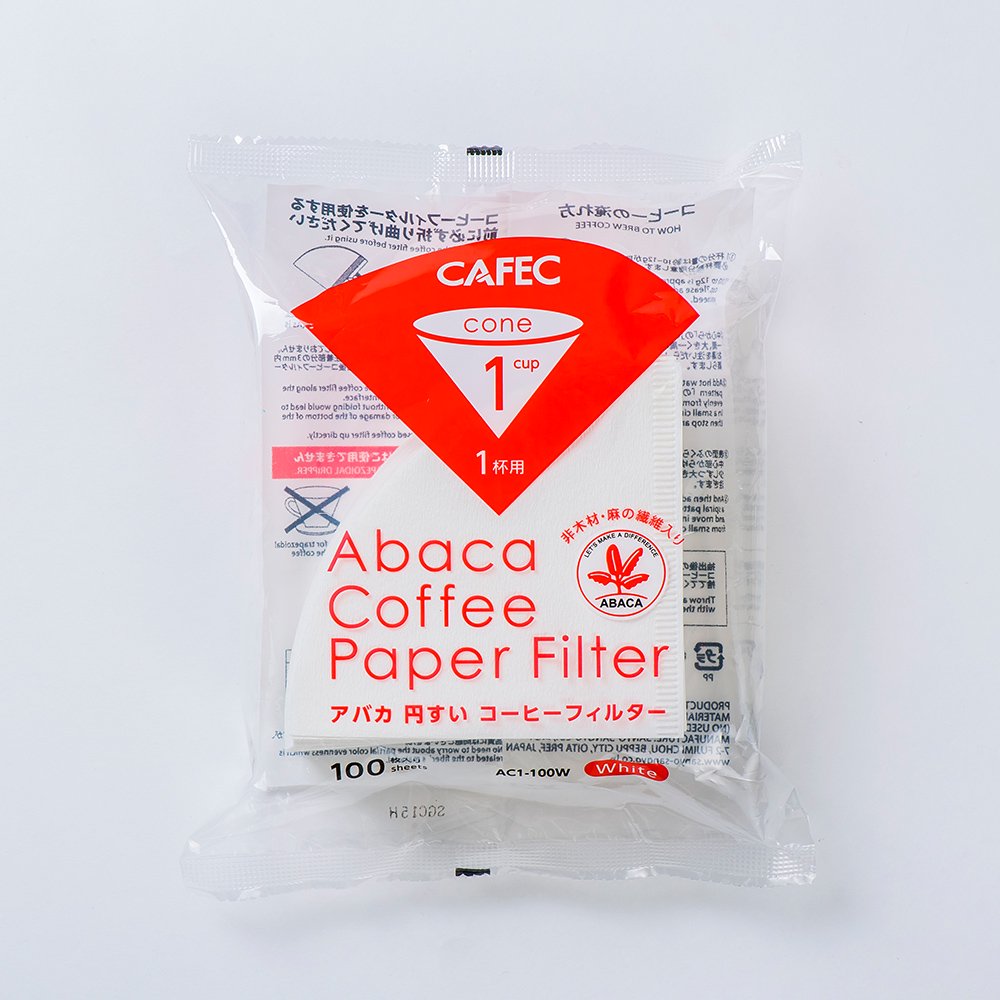 三洋産業 CAFEC アバカ 円すい コーヒーフィルター 1杯用(100枚入)ホワイト AC1-100W 日本製 円錐形 白 えんすい 珈琲屋 おすすめ カフェ...